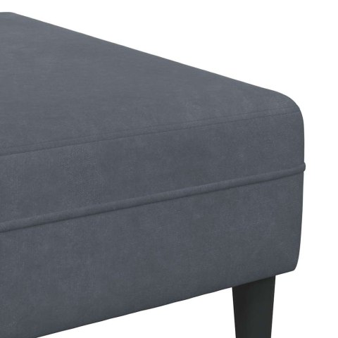 Sofa welurowa z poduszką 3 pcs Ciemnoszary 208 cm Aksamit Lumarko!