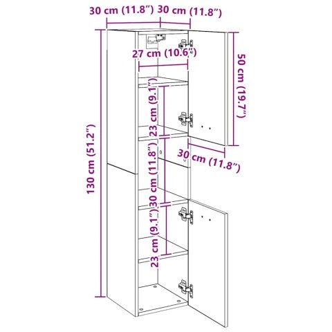  Szafka łazienkowa, biała, 30x30x130 cm, płyta wiórowa Lumarko!