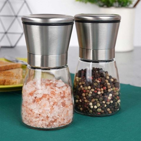 Zestaw Ręcznych Młynków Do Pieprzu I Soli Szklanych 259608