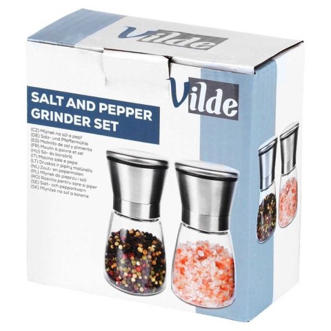 Zestaw Ręcznych Młynków Do Pieprzu I Soli Szklanych 259608