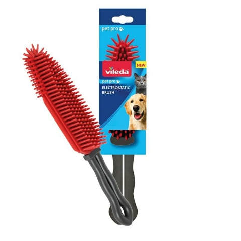 Vileda Pet Pro Szczotka Gumowa Ręczna Electrostatic Brush 173019 CN..