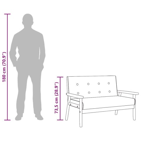  2-osobowa sofa, czarna, sztuczna skóra Lumarko!
