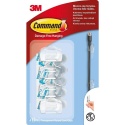 3M Command Klipsy Uchwyty Do Kabli 4szt Transparentne Plastikowe 17017