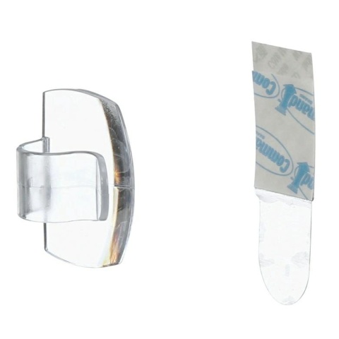 3M Command Klipsy Uchwyty Do Kabli 4szt Transparentne Plastikowe 17017