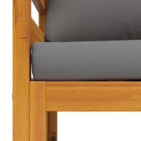  Krzesło ogrodowe z ciemnoszarymi poduszkami, drewno akacjowe Lumarko!