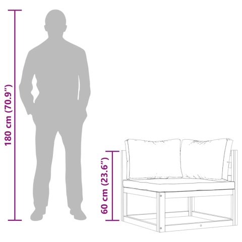  Moduły sofy narożnej z poduszkami, 2 szt., kremowe Lumarko!