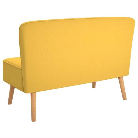Sofa 117x55,5x77 cm, żółty materiał