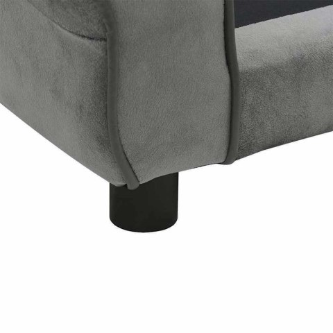  Sofa dla psa, ciemnoszara, 72x45x30 cm, pluszowa Lumarko!
