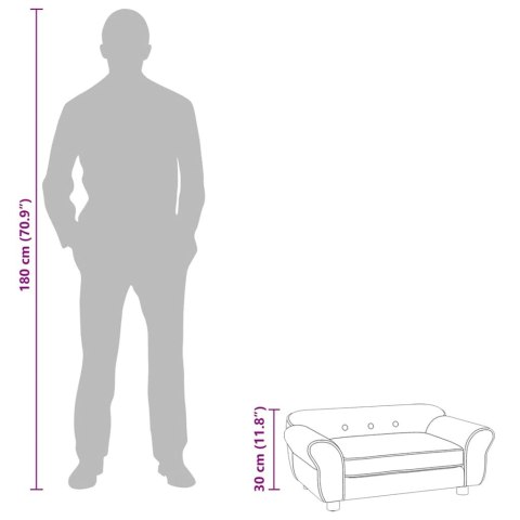  Sofa dla psa, szara, 72x45x30 cm, pluszowa Lumarko!