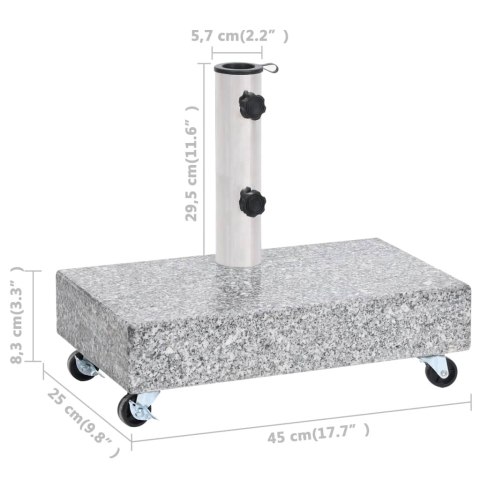 Stojak pod parasol, jasnoszary, 45x25x8,3 cm, granitowy Lumarko!