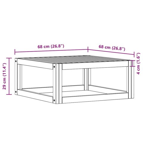  Stolik kawowy, 68x68x29 cm, lite drewno akacjowe Lumarko!