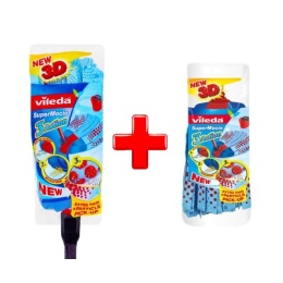 Vileda Zestaw 3Action Mop Z Drążkiem + Wkład 3Action