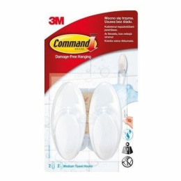 3M Command Haczyki 2szt Na Ręczniki Białe 1,3kg BATH-18-CEE