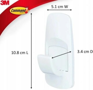 3M Command Hak 1szt Jumbo Biały 3,4kg 17004..