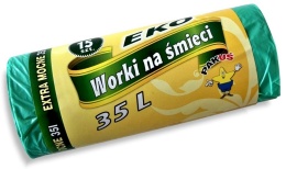 Pakuś Worki Eko 35l 15szt Zielone 5512