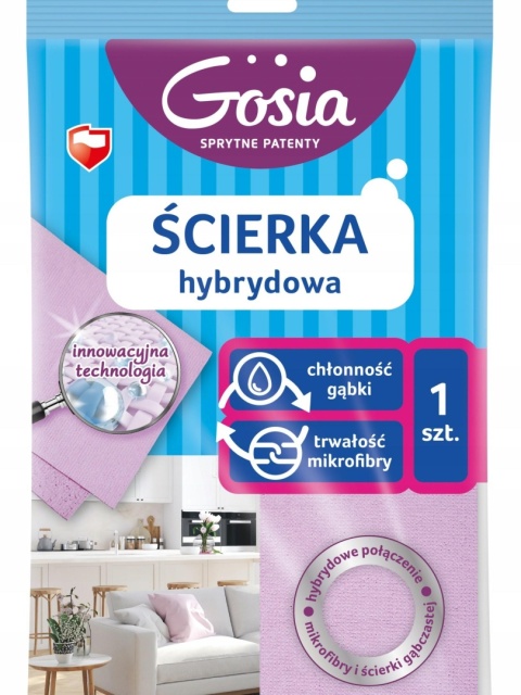 Gosia Ścierka Mikrofibra Hybrydowa Powlekana PU 1 szt 7804..