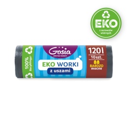 Gosia Worki Na Śmieci Uszy 120l Czarne 10szt 6832