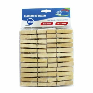 Klamerki Do Bielizny Drewniane 24szt KD34 F..