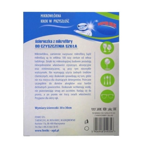 Ścierka Do Okien Luster Szkła FE-05 Mikrofibra 30x30 F..