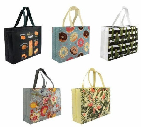 Torba Na Zakupy TR32 43x34x12cm Mix Wzór