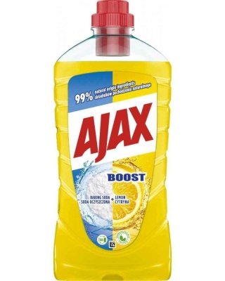 Ajax Płyn Uniwersalny Soda + Cytryna 1l Żółty..