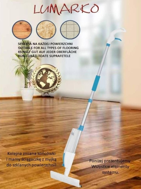 MultiSprayMop + Zmiotka z szufelką + Myjka do okien i ściągaczka