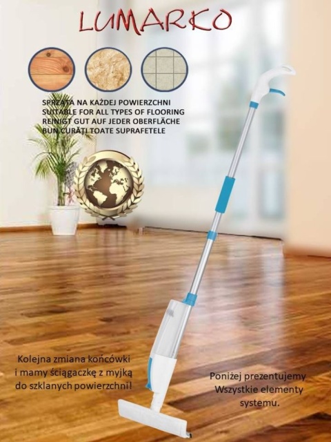 MultiSprayMop + Zmiotka z szufelką + Myjka do okien i ściągaczka