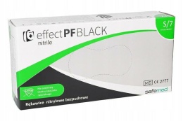 Rękawice Nitrylowe Czarne 100szt S Bezpudrowe Effect PF Black...