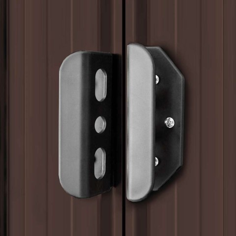  Szopa ogrodowa, brązowa, 194 x 121 x 181 cm, stalowa Lumarko!