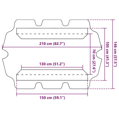 Zadaszenie do huśtawki ogrodowej, taupe, 150/130x105/70 cm Lumarko!