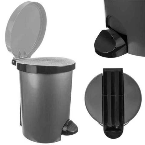 Curver Kosz Na Śmieci Z Pedałem Bin 15l Srebrny 175000..