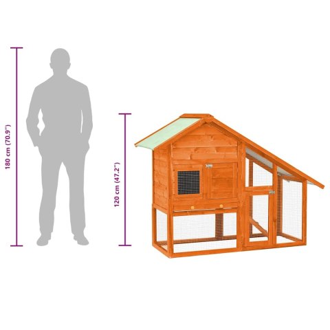  Klatka dla królika, 140x63x120 cm, drewno jodłowe Lumarko!