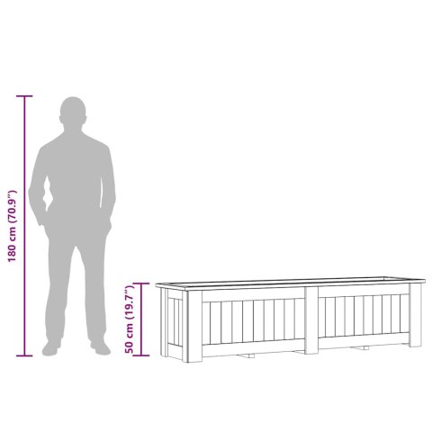  Podniesiona donica, 196x50x50 cm, impregnowane drewno sosnowe Lumarko!