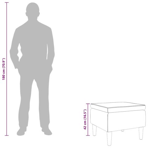  Podnóżek z drewnianymi nóżkami, ciemnozielony, obity aksamitem Lumarko! Lumarko!