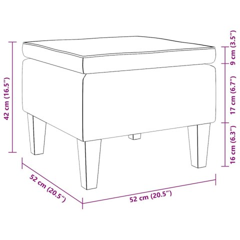  Podnóżek z drewnianymi nóżkami, jasnoszary, obity aksamitem Lumarko!
