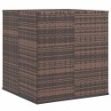  Skrzynia na poduszki ogrodowe, rattan PE, 100x97,5x104 cm, brąz Lumarko!