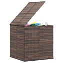  Skrzynia na poduszki ogrodowe, rattan PE, 100x97,5x104 cm, brąz Lumarko!