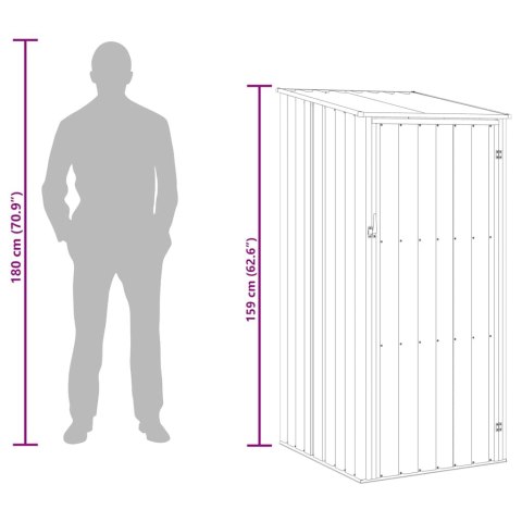  Szopa ogrodowa, zielona, 87x98x159 cm, stal galwanizowana Lumarko!