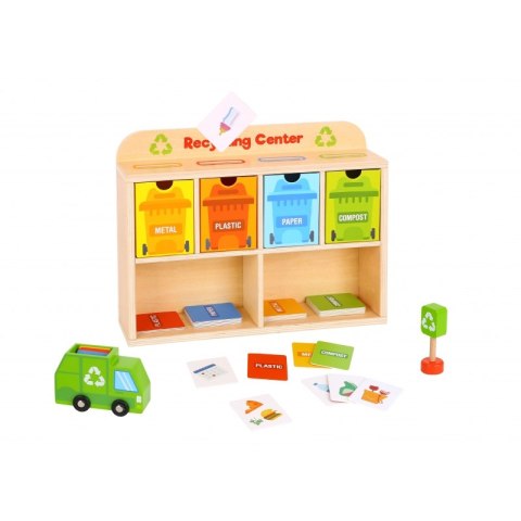TOOKY TOY Drewniane Centrum Recyklingu Edukacyjny Sorter  Lumarko!