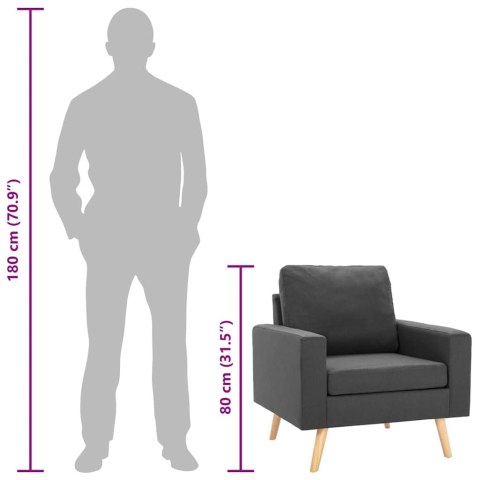 Fotel, ciemnoszary, tapicerowany tkaniną Lumarko!