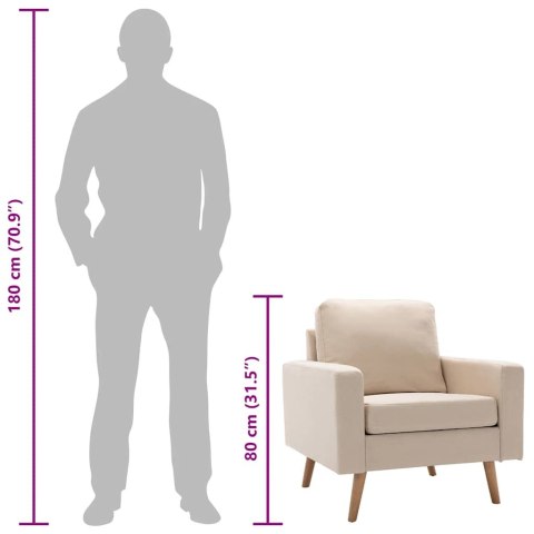  Fotel, kremowy, tapicerowany tkaniną Lumarko!