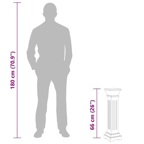  Klasyczny kwietnik kolumna, jasne drewno, 17x17x66 cm, MDF Lumarko!