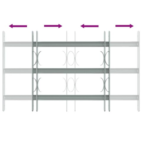 Krata na okno z regulacją, 500-650 mm, 3 metalowe pręty Lumarko!