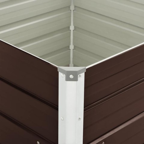  Donica do podniesionej grządki, brązowa, 100x100x77 cm, stal Lumarko!