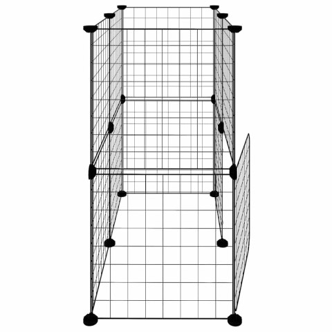  Klatka dla zwierząt z bramką, 12 paneli, czarna, 35x35 cm, stal Lumarko!