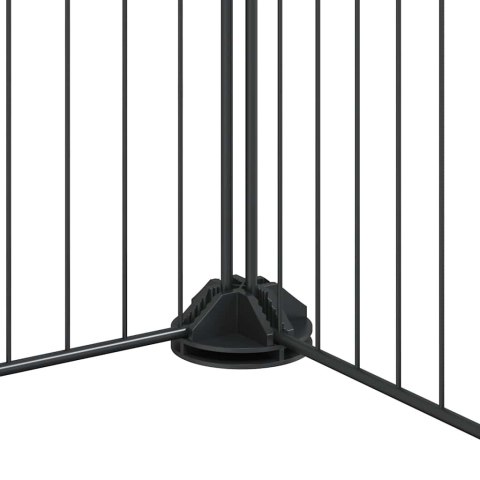  Klatka dla zwierząt z bramką, 36 paneli, czarna, 35x35 cm, stal Lumarko!