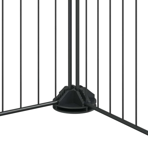  Klatka dla zwierząt z bramką, 60 paneli, czarna, 35x35 cm, stal Lumarko!