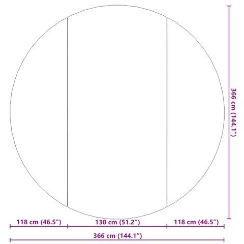 VidaXL Mata pod basen, jasnoszara, Ø366 cm, geowłóknina poliestrowa