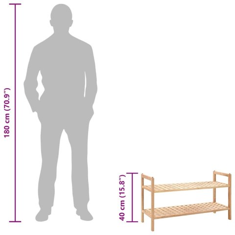  Półka na buty z drewna orzecha włoskiego, 69 x 26 x 40 cm Lumarko!