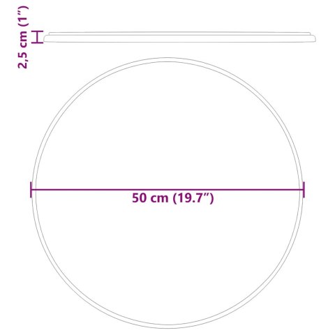  Blat do stołu, czarny, Ø50 x 2,5 cm, marmur Lumarko!
